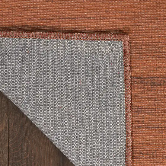 Brick Red Abstract Washable Area Rug Photo 4