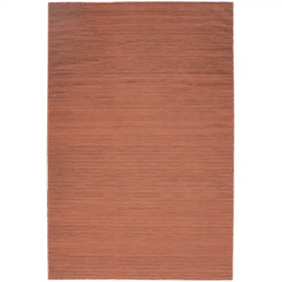 Brick Red Abstract Washable Area Rug Photo 2