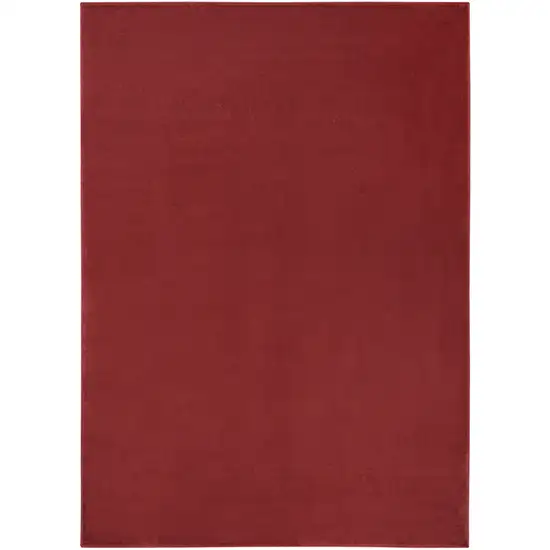 Brick Red Stain Resistant Indoor Outdoor Area Rug Photo 4