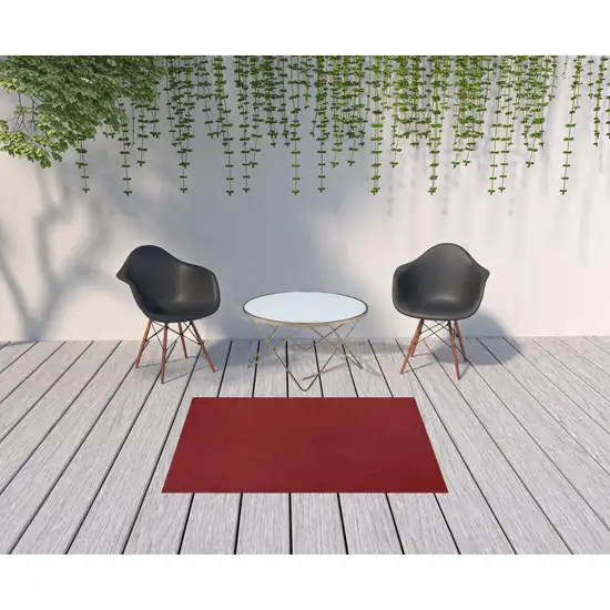 Brick Red Non Skid Indoor Outdoor Area Rug Photo 2