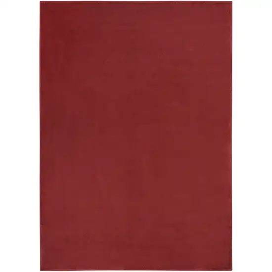 Brick Red Stain Resistant Indoor Outdoor Area Rug Photo 2