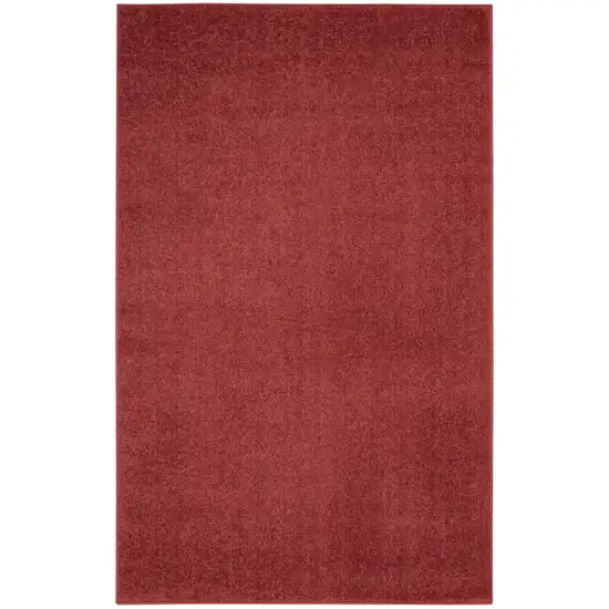 Brick Red Non Skid Indoor Outdoor Area Rug Photo 1