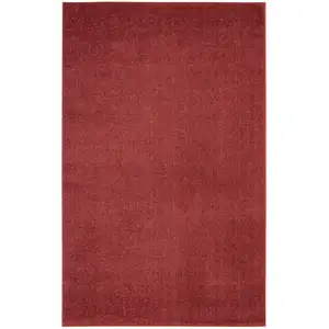 Photo of Brick Red Non Skid Indoor Outdoor Area Rug