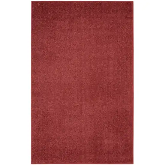 Brick Red Non Skid Indoor Outdoor Area Rug Photo 2