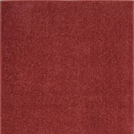 Brick Red Non Skid Indoor Outdoor Runner Rug Photo 4