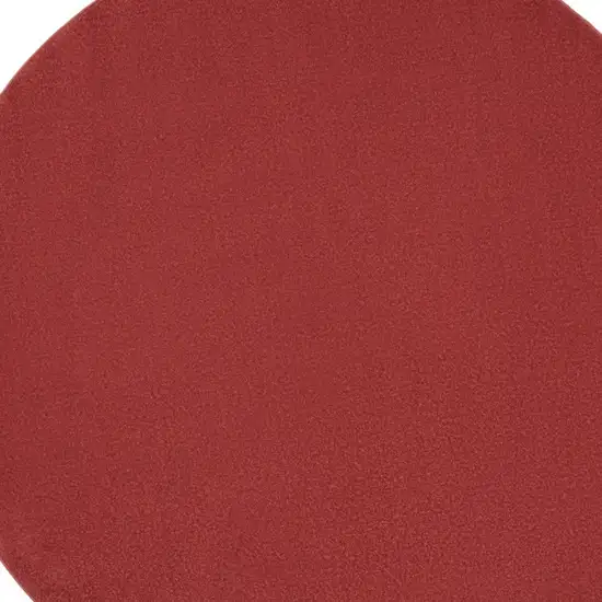 Brick Red Round Non Skid Indoor Outdoor Area Rug Photo 3