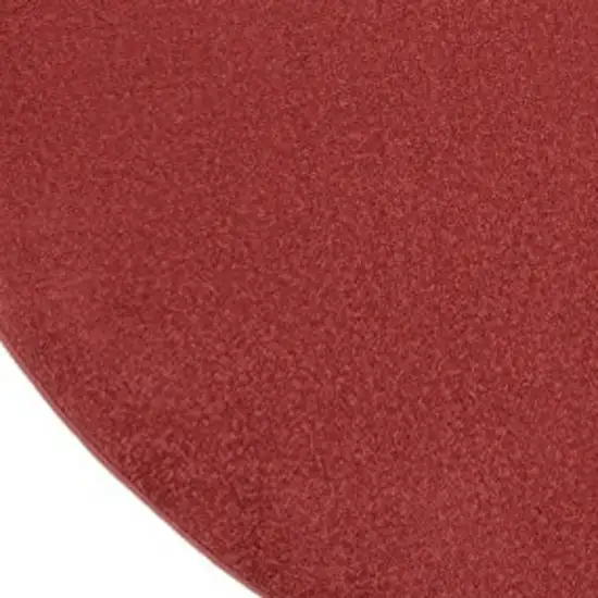 Brick Red Round Non Skid Indoor Outdoor Area Rug Photo 4