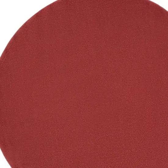 Brick Red Round Non Skid Indoor Outdoor Area Rug Photo 3