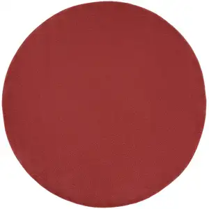 Photo of Brick Red Round Non Skid Indoor Outdoor Area Rug