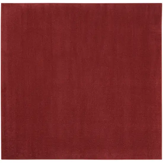 Brick Red Square Non Skid Indoor Outdoor Area Rug Photo 1