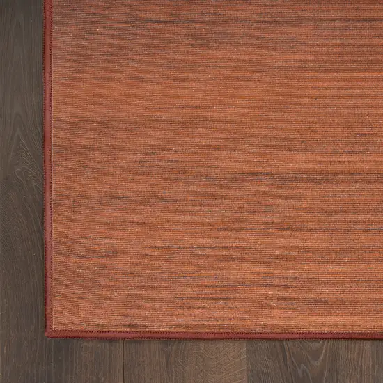 Brick Red Washable Area Rug Photo 9