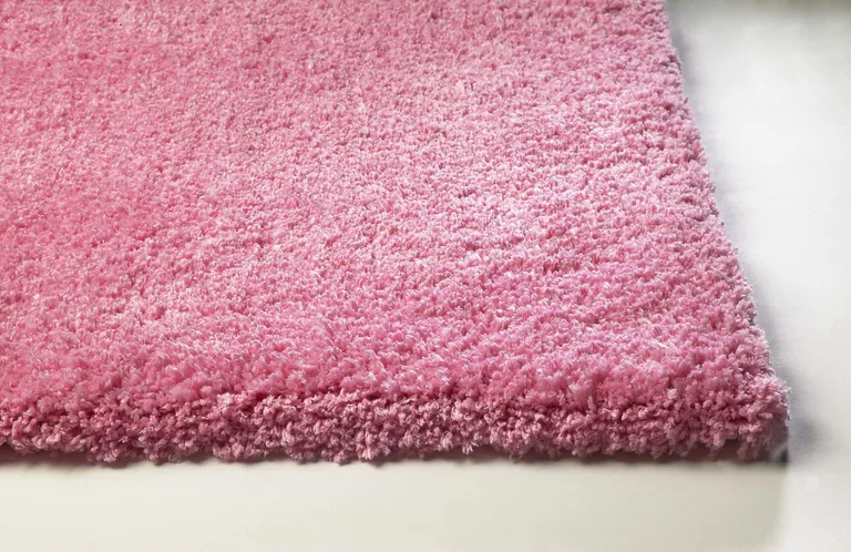 Bright Hot Pink Shag Area Rug Photo 4