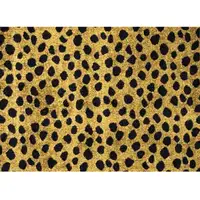 Photo of Bronze Leopard Print Washable Area Rug With UV Protection