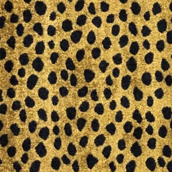 Bronze Leopard Print Washable Area Rug With UV Protection Photo 3