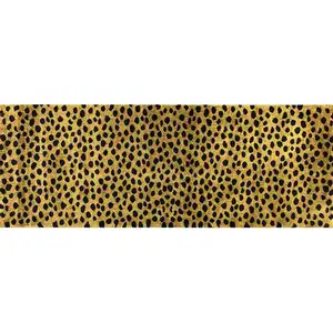 Photo of Bronze Leopard Print Washable Runner Rug With UV Protection