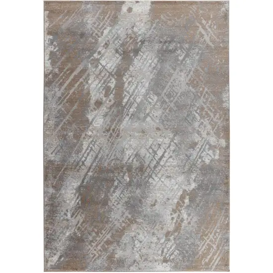 Brown Abstract Area Rug Photo 7