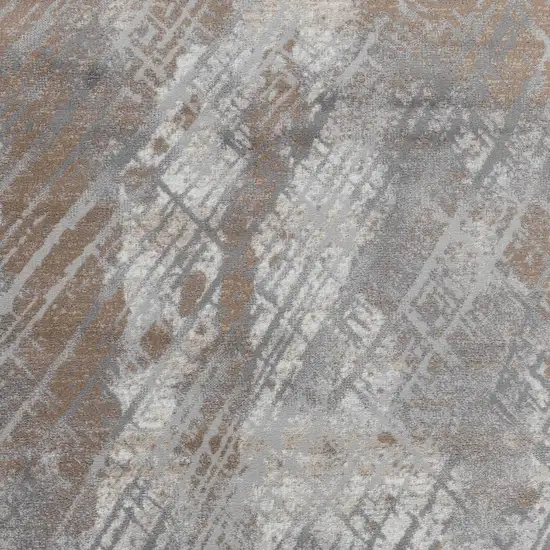 Brown Abstract Area Rug Photo 3