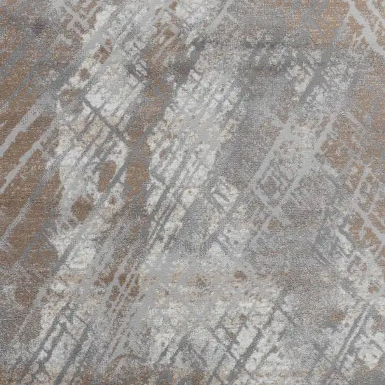 Brown Abstract Area Rug Photo 3