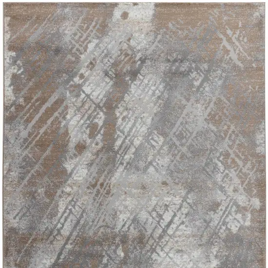 Brown Abstract Area Rug Photo 3