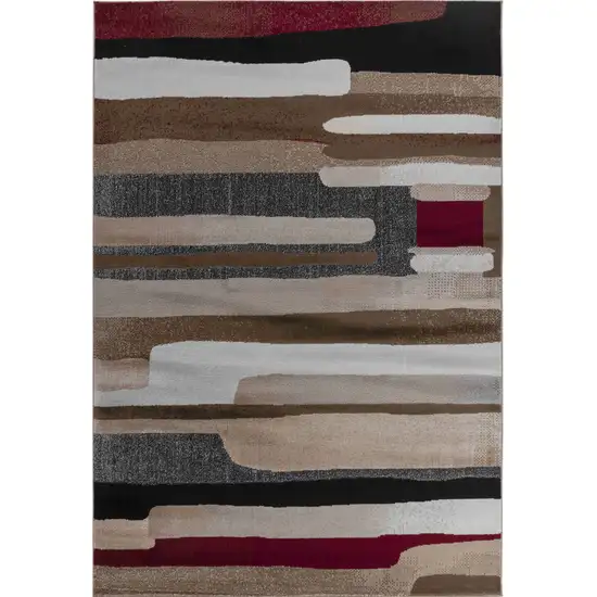 Brown Abstract Area Rug Photo 5