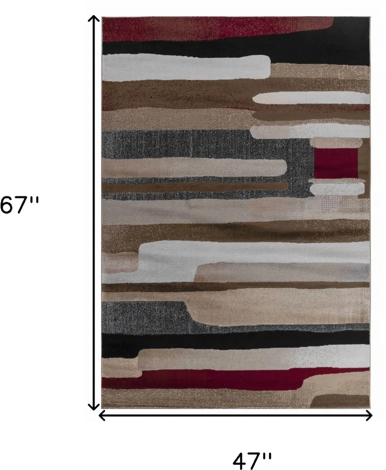 Brown Abstract Area Rug Photo 3