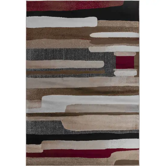 Brown Abstract Area Rug Photo 5