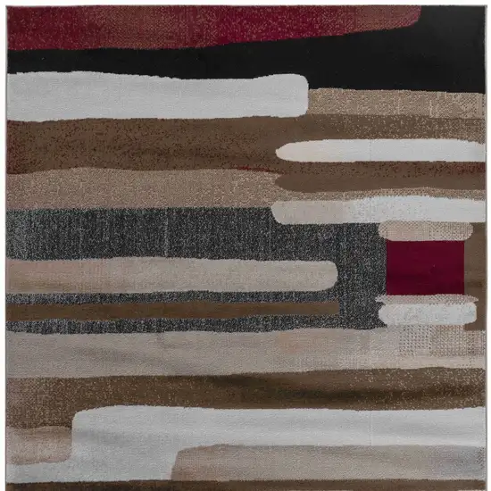 Brown Abstract Area Rug Photo 3