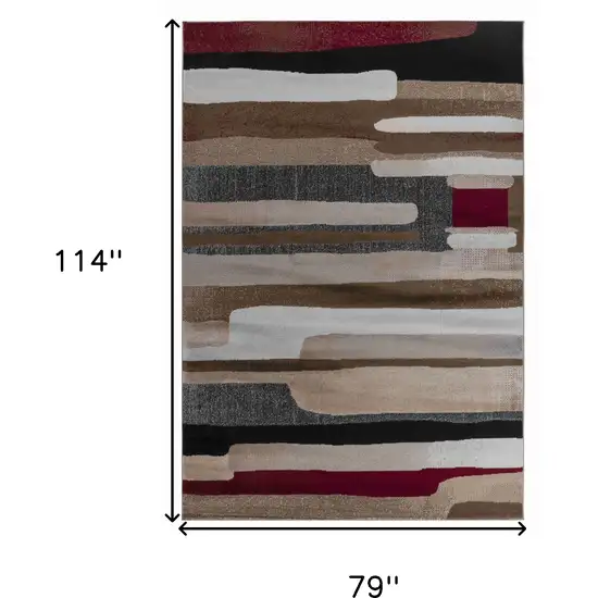 Brown Abstract Area Rug Photo 5