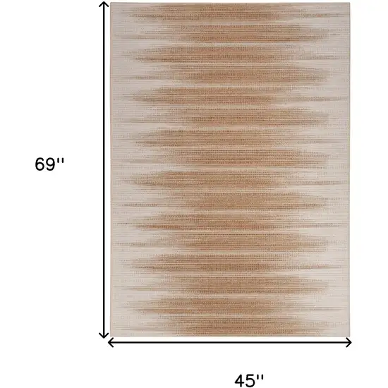 Brown Abstract Distressed Non Skid Area Rug Photo 3