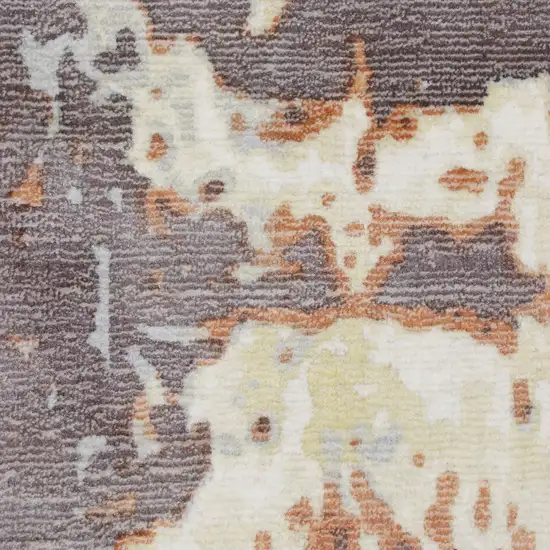 Brown Abstract Hand Loomed Area Rug Photo 7