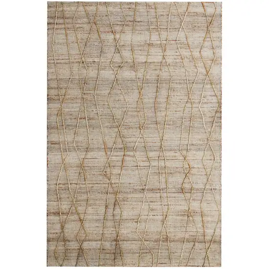 Brown Abstract Hand Woven Area Rug Photo 1