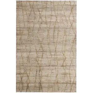 Photo of Brown Abstract Hand Woven Area Rug