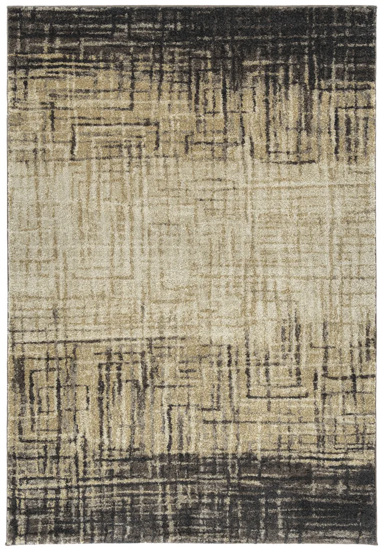 Brown Abstract Ombre Area Rug Photo 1