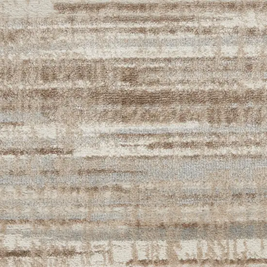 Brown Abstract Power Loom Area Rug Photo 8