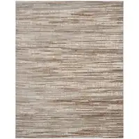 Photo of Brown Abstract Power Loom Area Rug