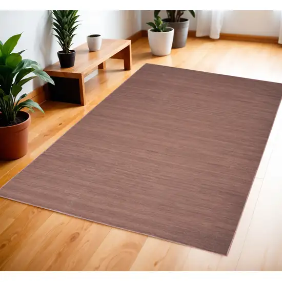 Brown Abstract Washable Area Rug Photo 1