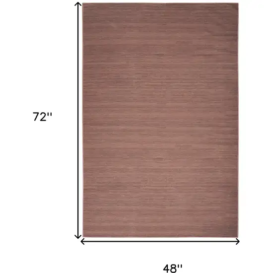 Brown Abstract Washable Area Rug Photo 3