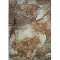 Photo of Brown Abstract Washable Non Skid Indoor Outdoor Area Rug