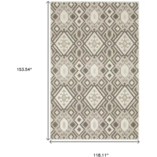 Brown And Beige Tribal Area Rug Photo 3