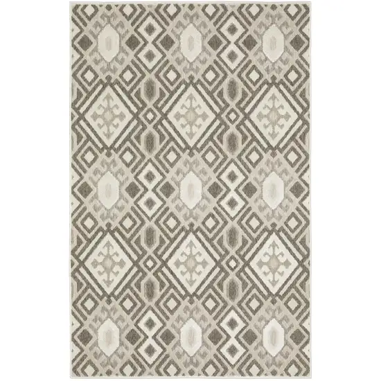 Brown And Beige Tribal Area Rug Photo 4