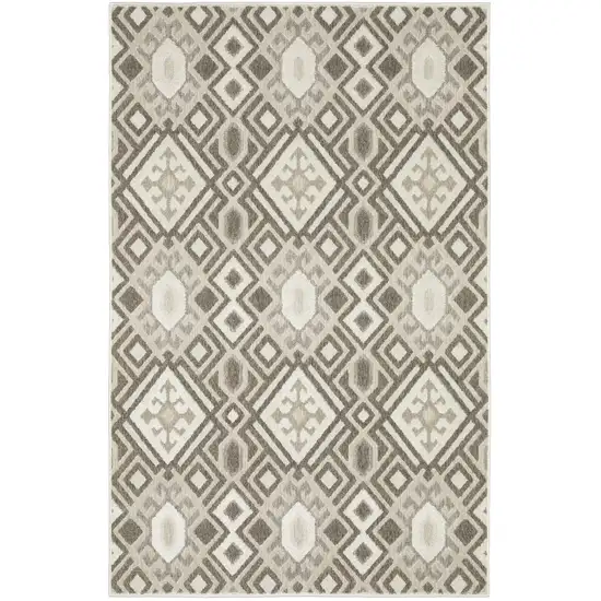 Brown And Beige Tribal Area Rug Photo 2