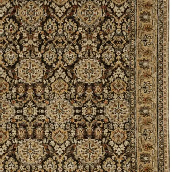 Brown And Gold Oriental Area Rug Photo 7