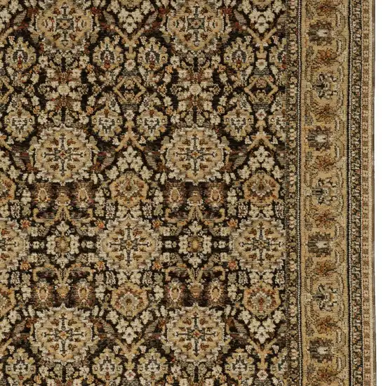 Brown And Gold Oriental Area Rug Photo 7