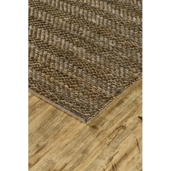 Brown And Gray Hand Woven Area Rug Photo 8