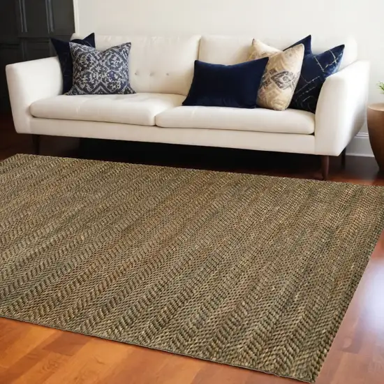 Brown And Gray Hand Woven Area Rug Photo 2