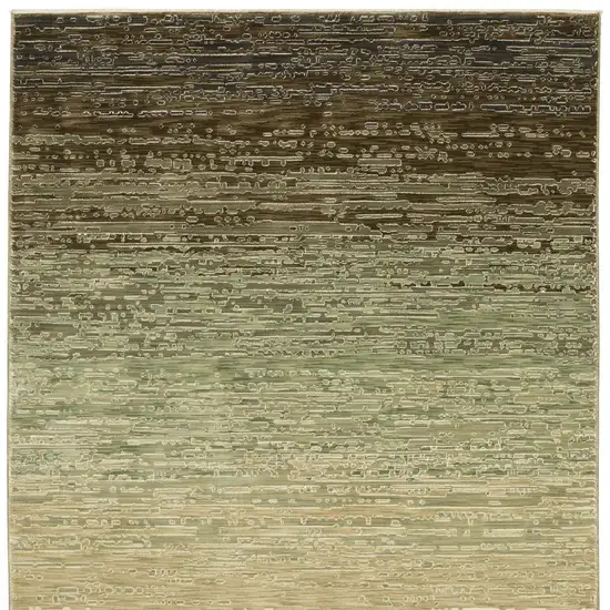 Brown And Green Abstract Area Rug Photo 4