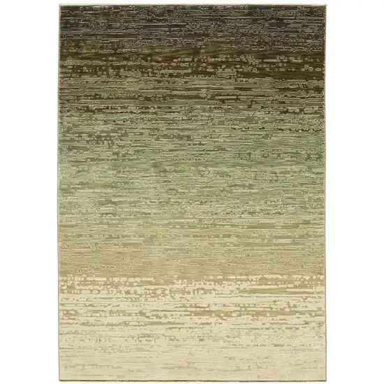 Brown And Green Abstract Area Rug Photo 2