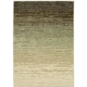 Photo of Brown And Green Abstract Area Rug