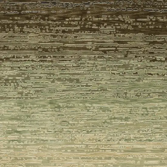 Brown And Green Abstract Area Rug Photo 8