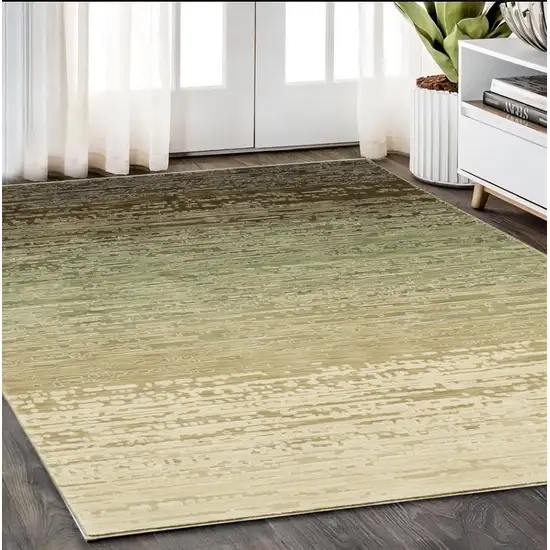 Brown And Green Abstract Area Rug Photo 1